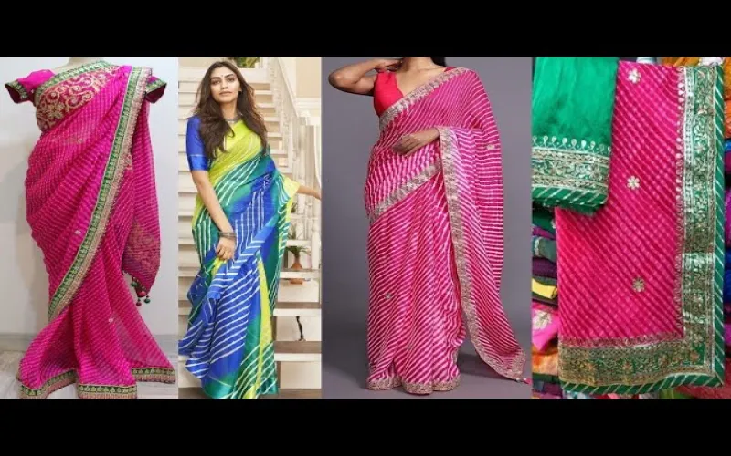 Leheriya Saree करवा चौथ 2024 के लिए आपका स्टाइलिश साथी!