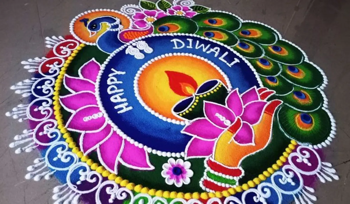 simple diwali Rangoli